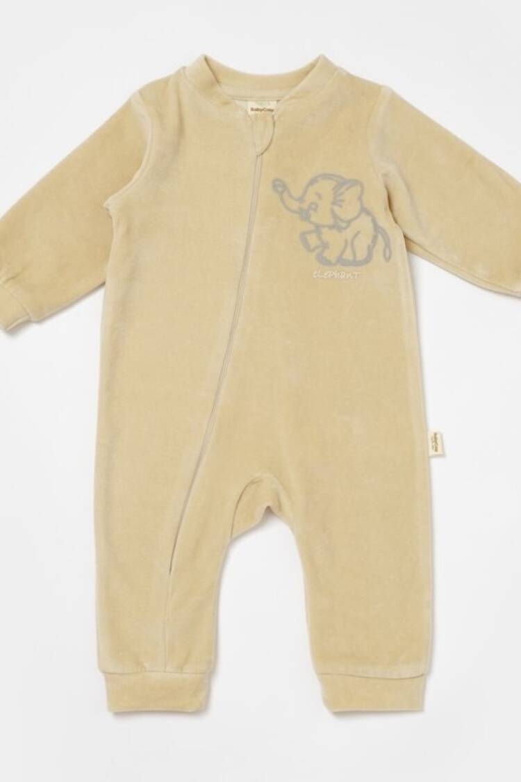 Baby Rompers and Overalls - Toptan Unisex Bebek Fermuarlı Kadife Tulum 3-24M Baby Cosy 2022-CSYK6052 - Brand: BabyCosy - Women & Kids, Baby Clothes Wholesale - Globality Store