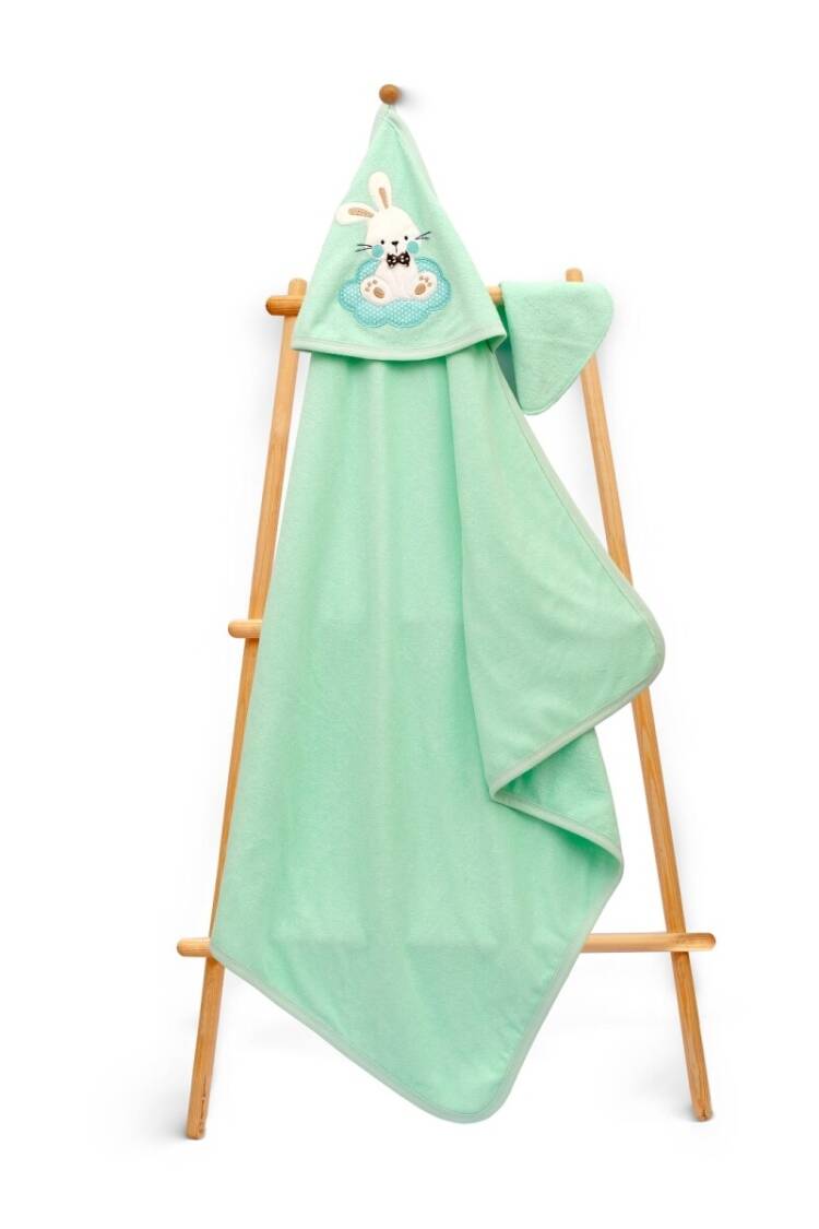 Towel and Bathrobe - Toptan Unisex Bebek Havlu ve Banyo Kesesi Takım 80x80cm 2015-9-584 - Brand: Babyline - Women & Kids, Baby Clothes Wholesale - Globality Store