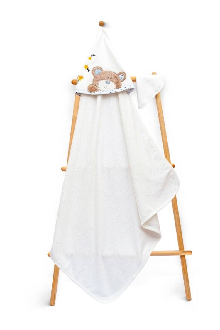 Towel and Bathrobe - Toptan Unisex Bebek Havlu ve Banyo Kesesi Takım 85x85cm 2015-9-485 - Brand: Babyline - Women & Kids, Baby Clothes Wholesale - Globality Store