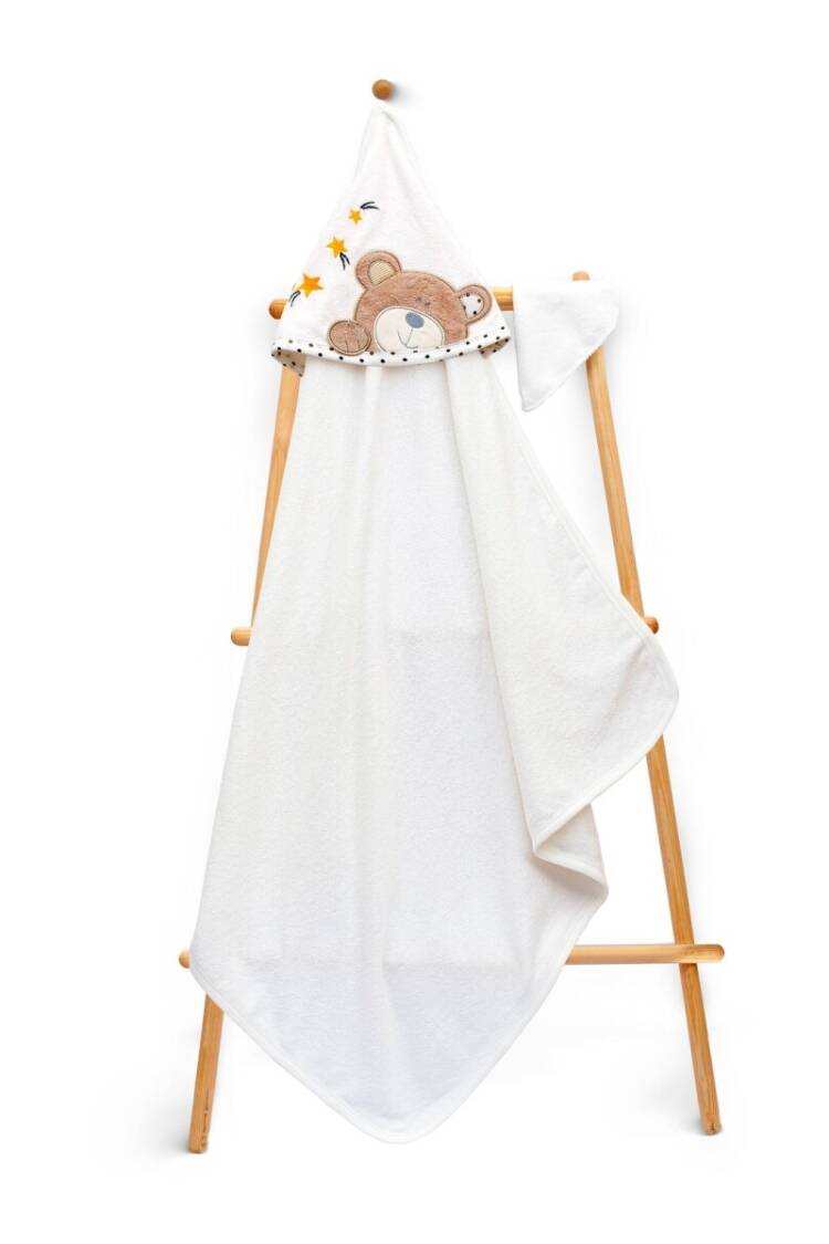 Towel and Bathrobe - Toptan Unisex Bebek Havlu ve Banyo Kesesi Takım 85x85cm 2015-9-485 - Brand: Babyline - Women & Kids, Baby Clothes Wholesale - Globality Store