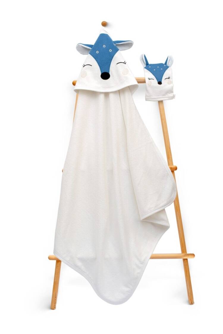 Towel and Bathrobe - Toptan Unisex Bebek Havlu ve Banyo Kesesi Takım 85x85cm 2015-9-626 - Brand: Babyline - Women & Kids, Baby Clothes Wholesale - Globality Store