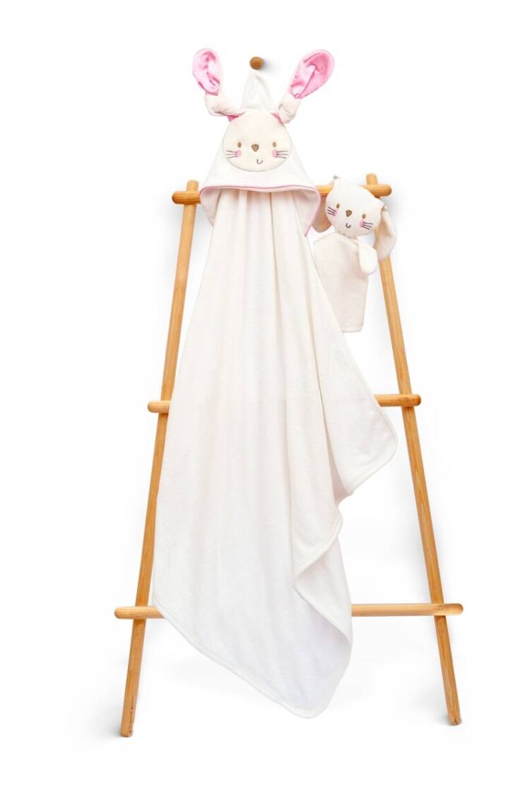 Towel and Bathrobe - Toptan Unisex Bebek Havlu ve Banyo Kesesi Takım 85x85cm 2015-9-764 - Brand: Babyline - Women & Kids, Baby Clothes Wholesale - Globality Store