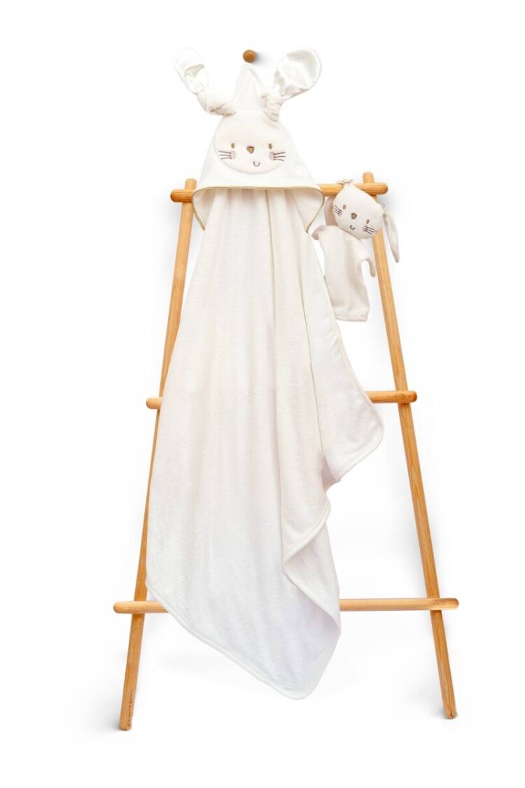 Towel and Bathrobe - Toptan Unisex Bebek Havlu ve Banyo Kesesi Takım 85x85cm 2015-9-764 - Brand: Babyline - Women & Kids, Baby Clothes Wholesale - Globality Store
