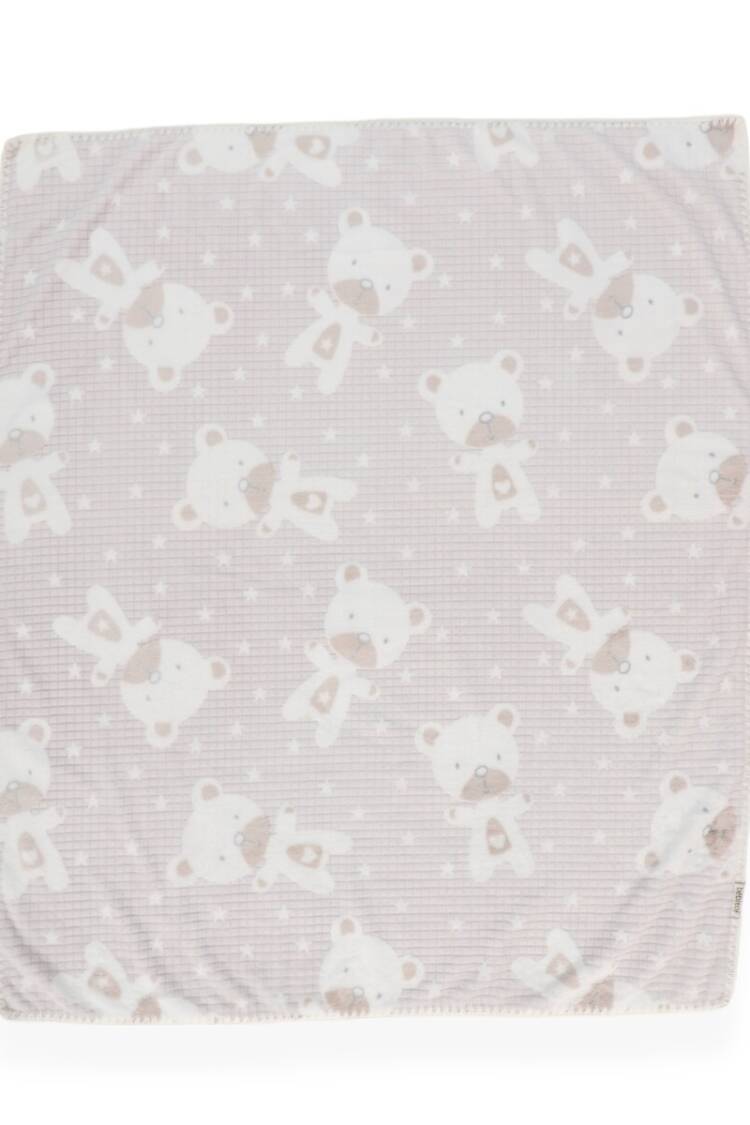 Sleep Products - Toptan Unisex Bebek Süs Dikişli Ayıcıklı Battaniye 107x87 2020-95083 - Brand: Bebitof - Women & Kids, Baby Clothes Wholesale - Globality Store