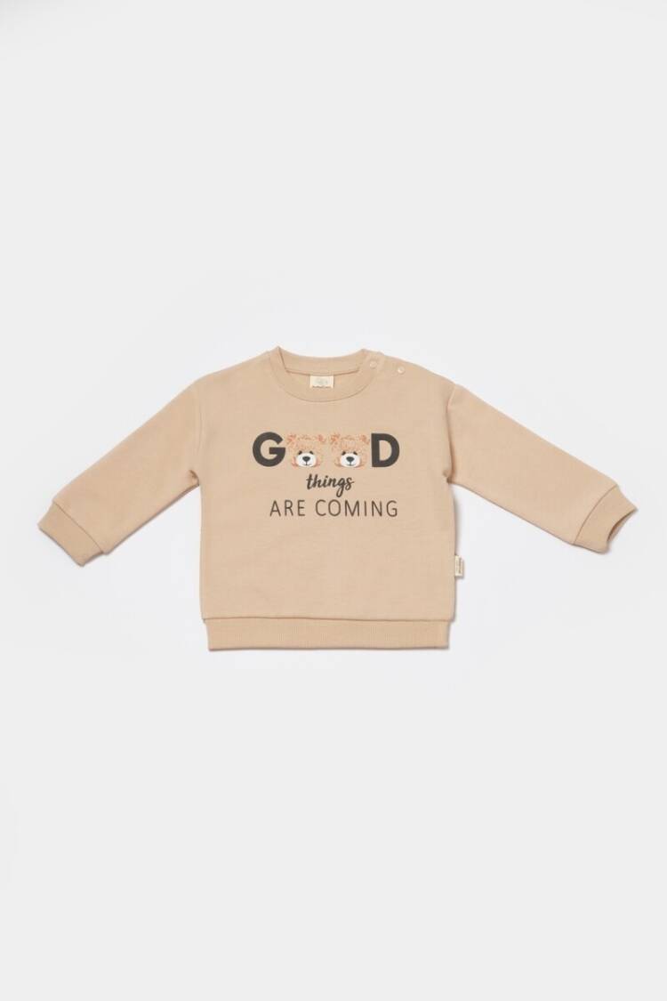 Baby Tops - Toptan Unisex Bebek Sweatshirt %100 Organik Pamuk 3-24M Baby Cosy 2022-CSY8015 - Brand: BabyCosy - Women & Kids, Baby Clothes Wholesale - Globality Store