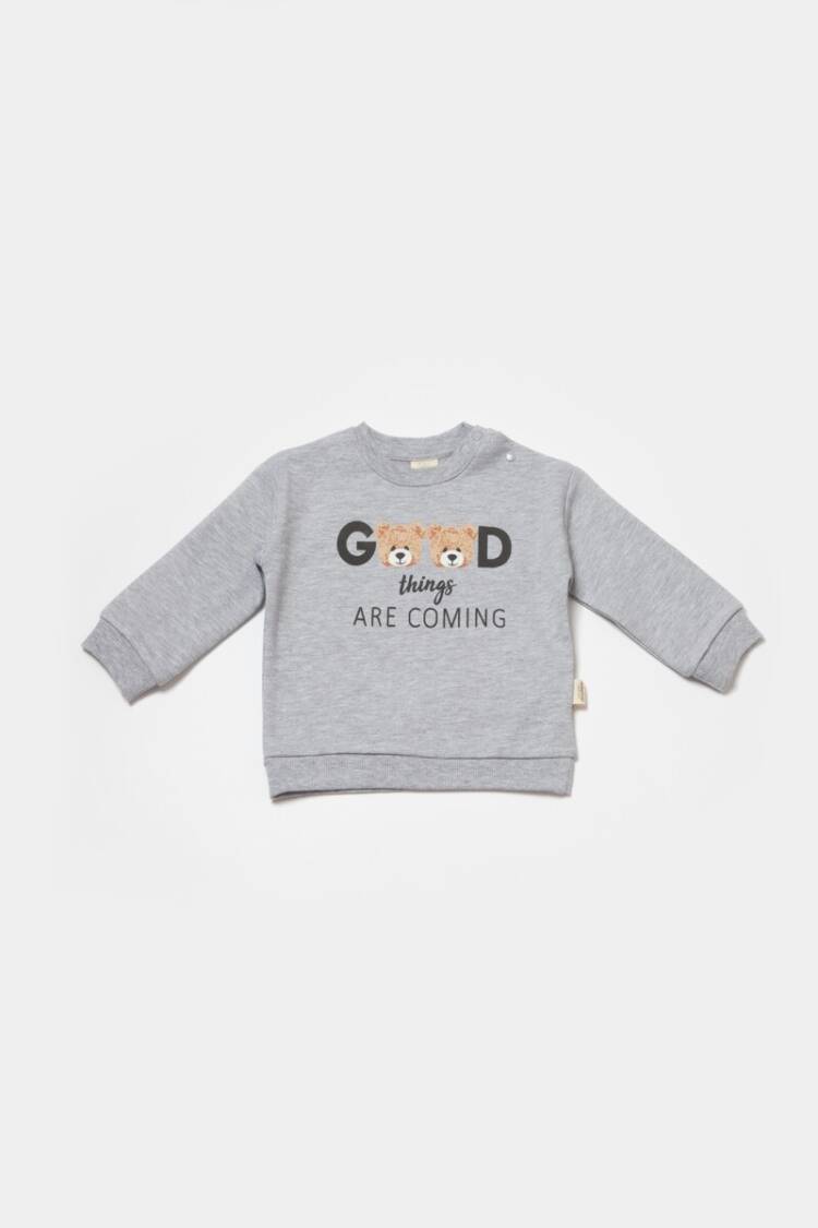 Baby Tops - Toptan Unisex Bebek Sweatshirt %100 Organik Pamuk Baby Cosy 2022-CSY8012 - Brand: BabyCosy - Women & Kids, Baby Clothes Wholesale - Globality Store
