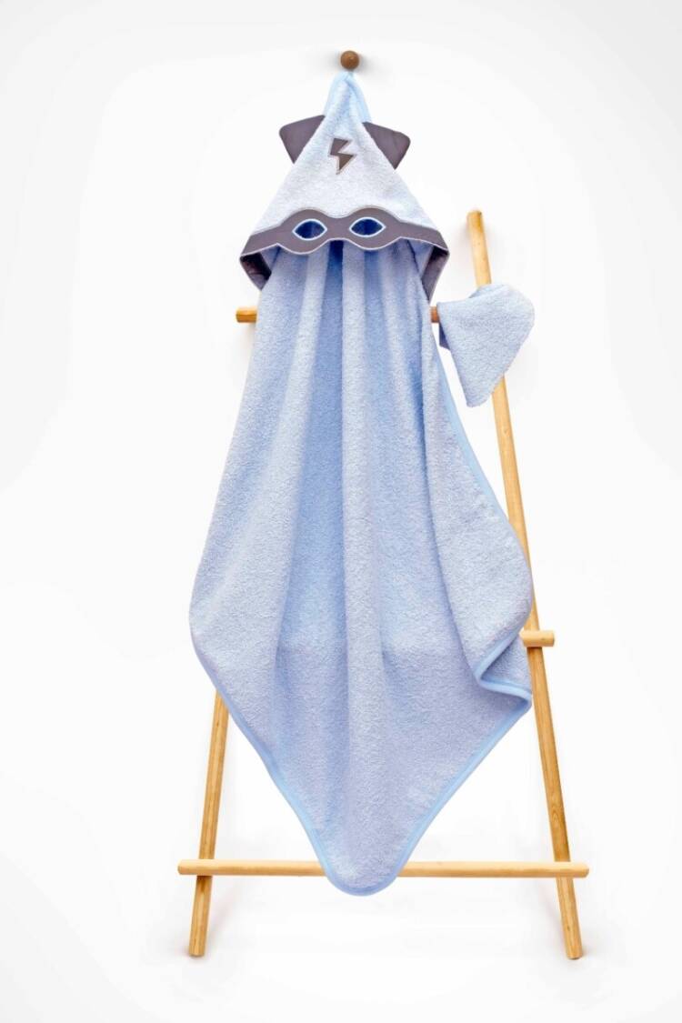Towel and Bathrobe - Toptan Unisex Çocuk 2'li Havlu ve Banyo Kesesi Takım 75X80 2015-9-728 - Brand: Babyline - Women & Kids, Baby Clothes Wholesale - Globality Store