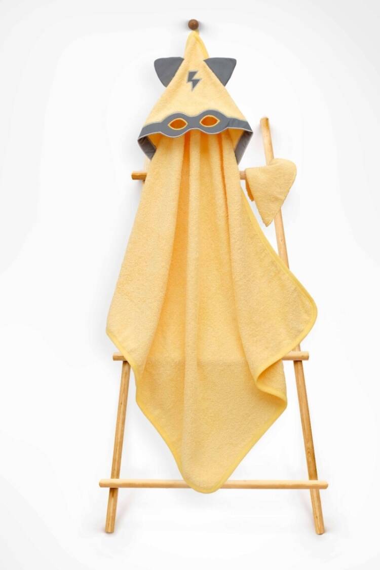 Towel and Bathrobe - Toptan Unisex Çocuk 2'li Havlu ve Banyo Kesesi Takım 75X80 2015-9-728 - Brand: Babyline - Women & Kids, Baby Clothes Wholesale - Globality Store