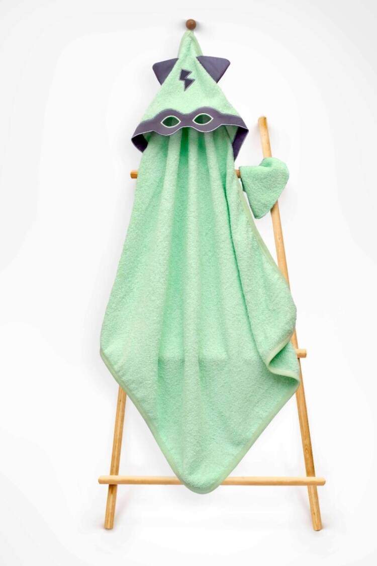 Towel and Bathrobe - Toptan Unisex Çocuk 2'li Havlu ve Banyo Kesesi Takım 75X80 2015-9-728 - Brand: Babyline - Women & Kids, Baby Clothes Wholesale - Globality Store