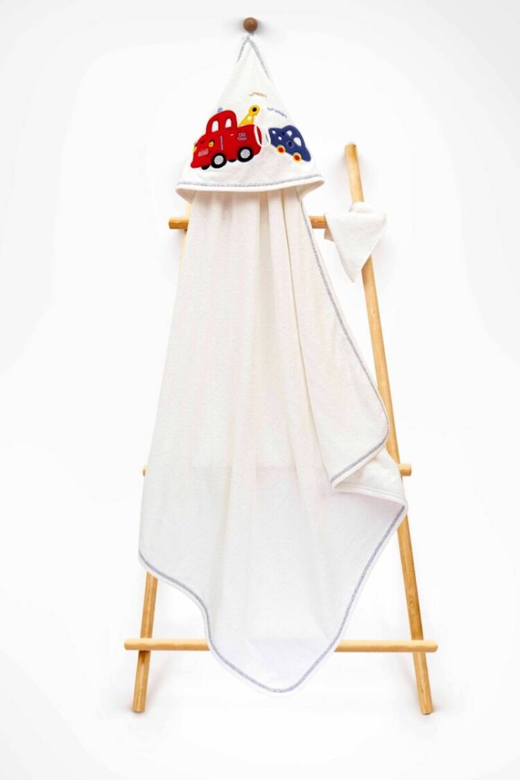 Towel and Bathrobe - Toptan Unisex Çocuk 2'li Havlu ve Banyo Kesesi Takım 85X80 2015-9-454 - Brand: Babyline - Women & Kids, Baby Clothes Wholesale - Globality Store