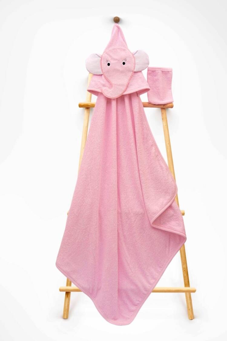 Towel and Bathrobe - Toptan Unisex Çocuk 2'li Havlu ve Banyo Kesesi Takım 85X80 2015-9-486 - Brand: Babyline - Women & Kids, Baby Clothes Wholesale - Globality Store