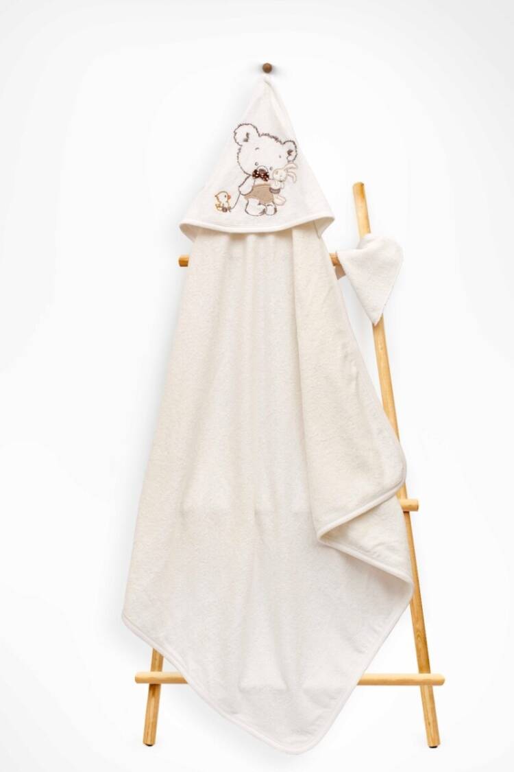 Bathroom Products - Toptan Unisex Çocuk 2'li Havlu ve Banyo Kesesi Takım 85X80 2015-9-591 - Brand: Babyline - Women & Kids, Baby Clothes Wholesale - Globality Store