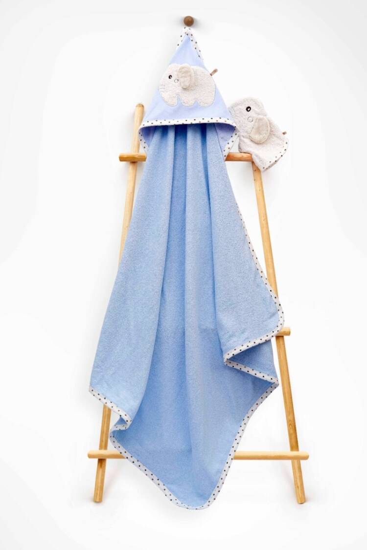 Bathroom Products - Toptan Unisex Çocuk 2'li Havlu ve Banyo Kesesi Takım 85X80 2015-9-676 - Brand: Babyline - Women & Kids, Baby Clothes Wholesale - Globality Store
