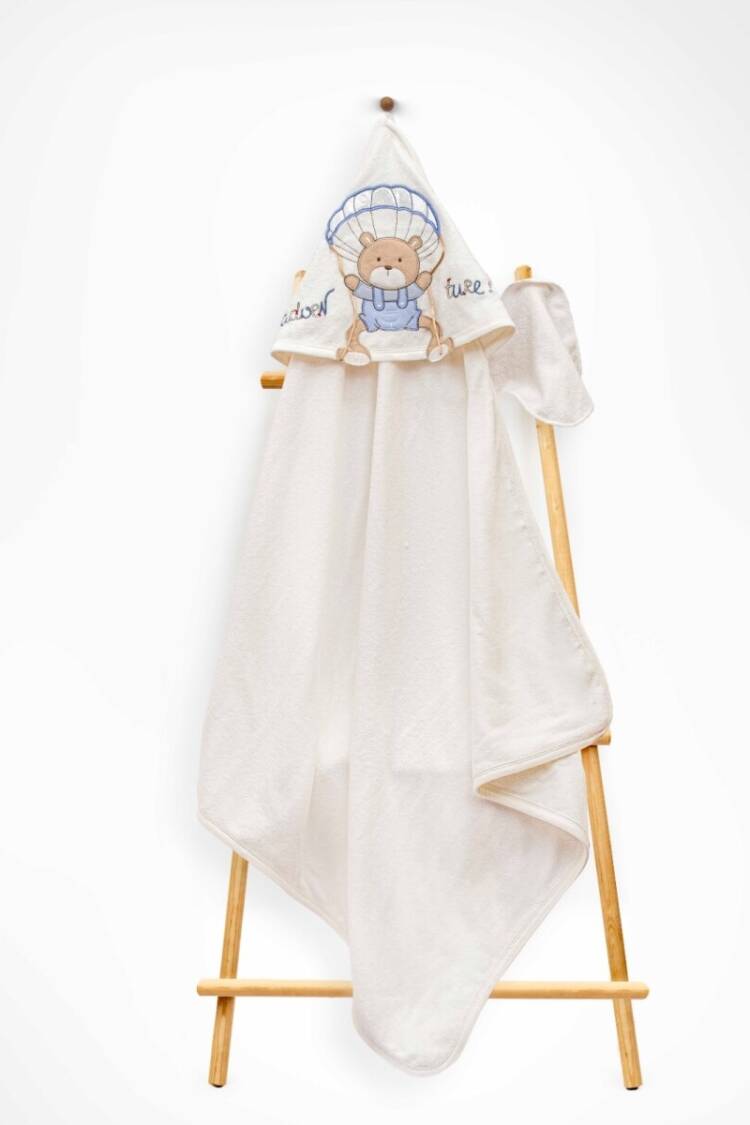 Bathroom Products - Toptan Unisex Çocuk 2'li Havlu ve Banyo Kesesi Takım 85X80 2015-9-686 - Brand: Babyline - Women & Kids, Baby Clothes Wholesale - Globality Store