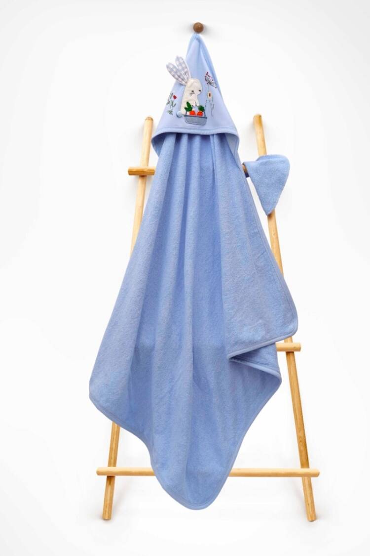 Towel and Bathrobe - Toptan Unisex Çocuk 2'li Havlu ve Banyo Kesesi Takım 85X80 2015-9-850 - Brand: Babyline - Women & Kids, Baby Clothes Wholesale - Globality Store