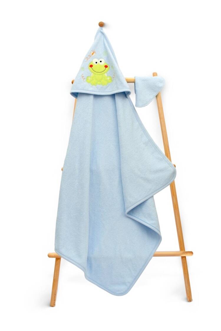 Towel and Bathrobe - Toptan Unisex Çocuk Havlu ve Banyo Kesesi Takım 80x80cm 2015-9-103 - Brand: Babyline - Women & Kids, Baby Clothes Wholesale - Globality Store