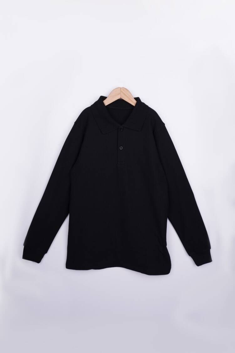 Boys' Tops - Toptan Unisex Çocuk Uzun Kollu Polo Yaka Tişört 10-13Y 2027-2308 - Brand: Interkidsy Basic - Women & Kids, Baby Clothes Wholesale - Globality Store