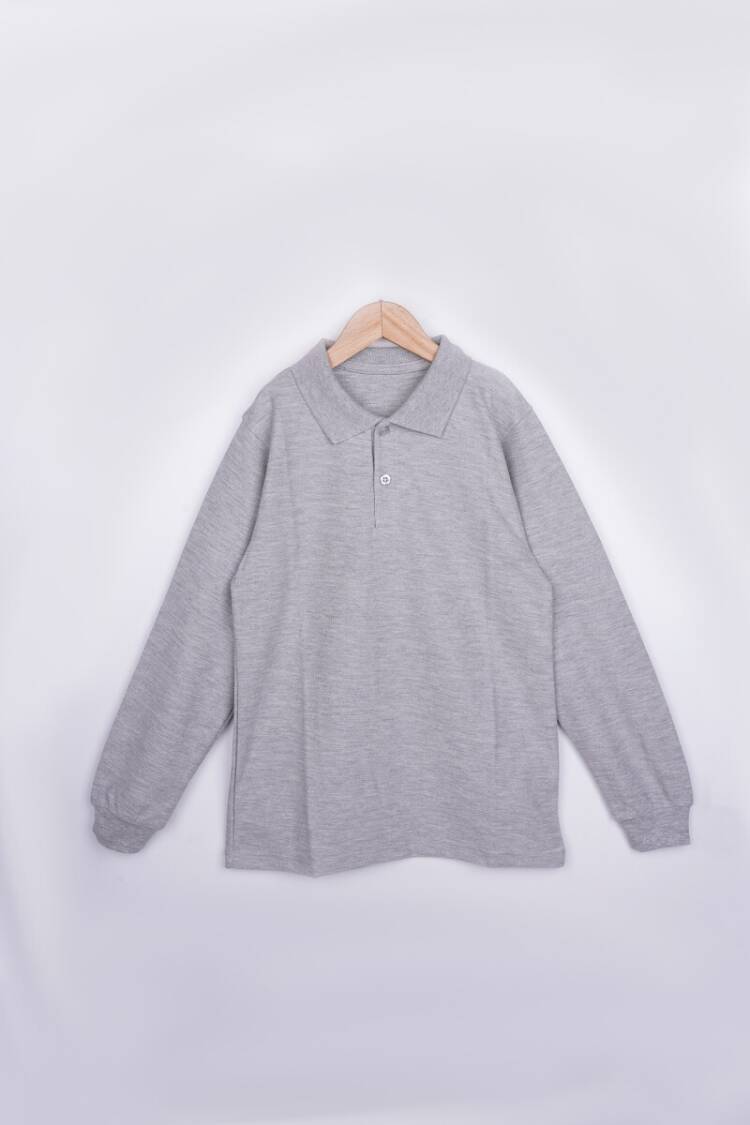 Boys' Tops - Toptan Unisex Çocuk Uzun Kollu Polo Yaka Tişört 10-13Y 2027-2308 - Brand: Interkidsy Basic - Women & Kids, Baby Clothes Wholesale - Globality Store