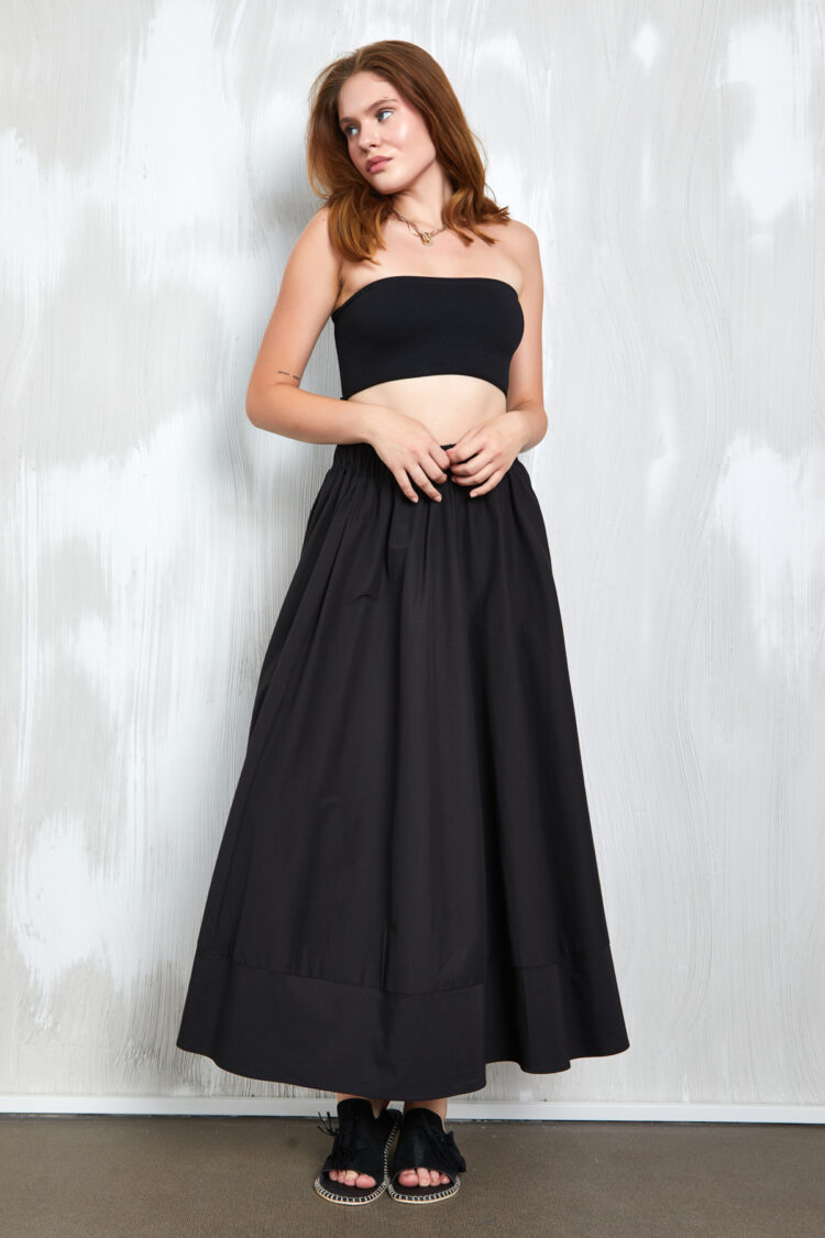 Poplin Long Skirt With Elastic Waist 27321 - Brand: First Angels - Women & Kids, Baby Clothes Wholesale - Globality Store