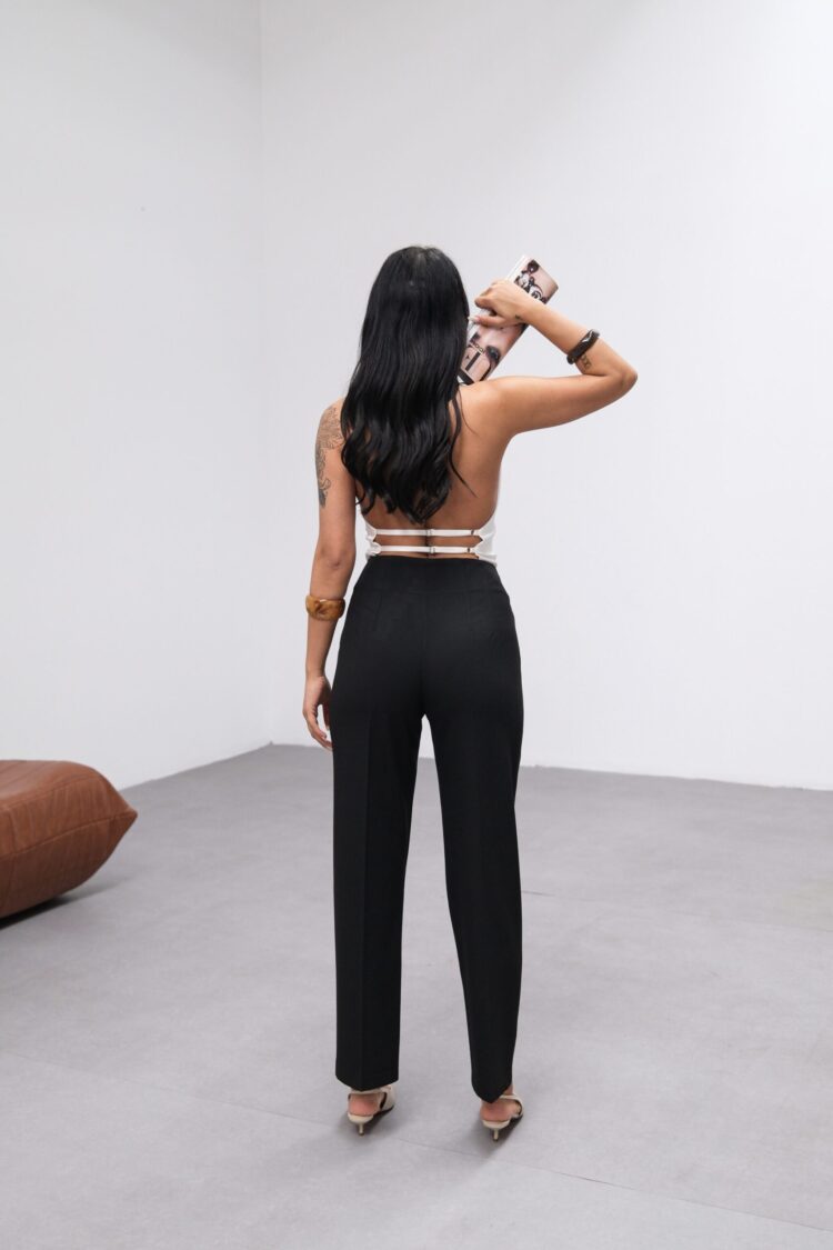 Poly Viscose High Waist Moulded Pants