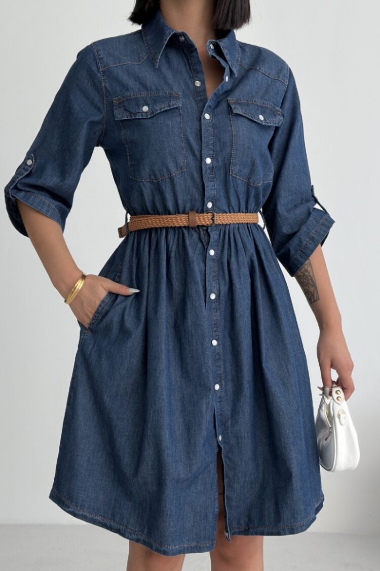 Casual Elegant Preppy Formal Shirt Dress
