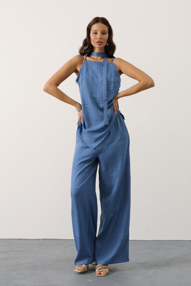 Blue Elegant Casual Set - Brand: Reyon - Women & Kids, Baby Clothes Wholesale - Globality Store