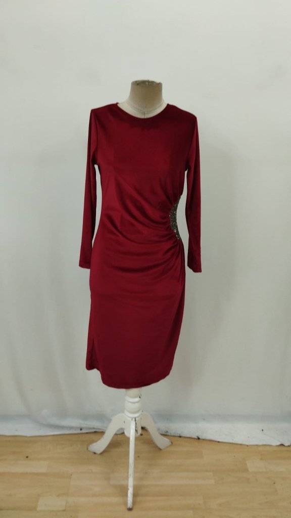 Elegant Sheath Dress With 3/4 Sleeves