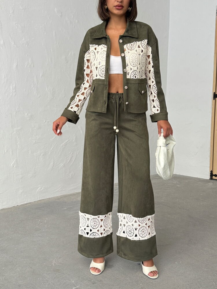 Green Casual Elegant Street Style Pants