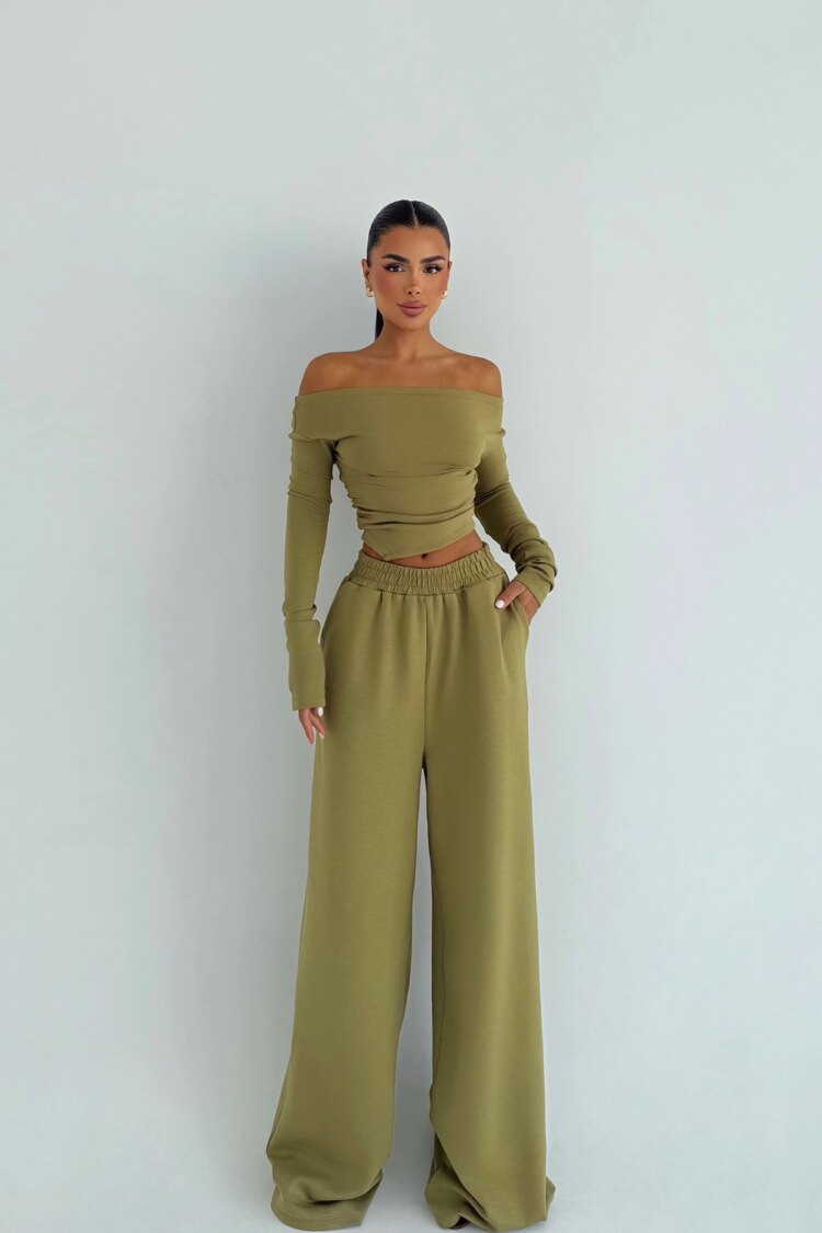 Set - Elegant Casual Slim Fit Palazzo - Brand: EYYO ATELIER - Women & Kids, Baby Clothes Wholesale - Globality Store