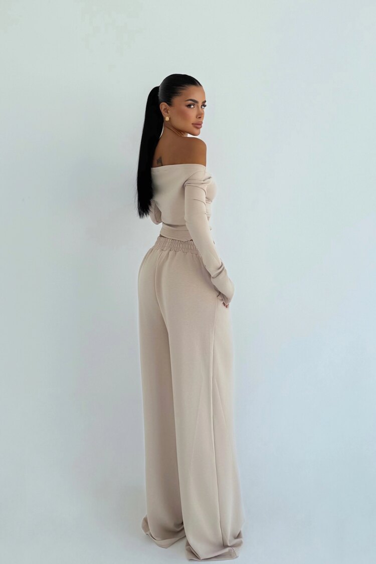 Elegant Casual Set With Palazzo Pants
