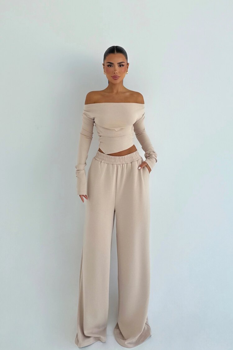 Elegant Casual Set With Palazzo Pants - Brand: EYYO ATELIER - Women & Kids, Baby Clothes Wholesale - Globality Store