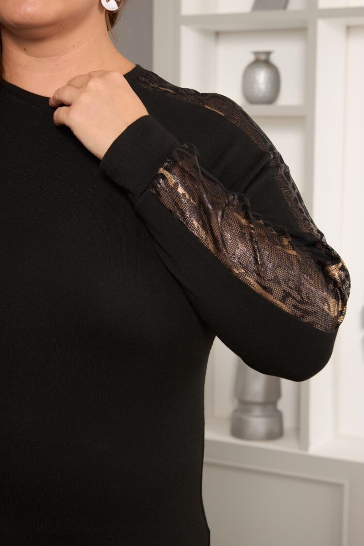 Black Plus Size Elegant Casual Blouse