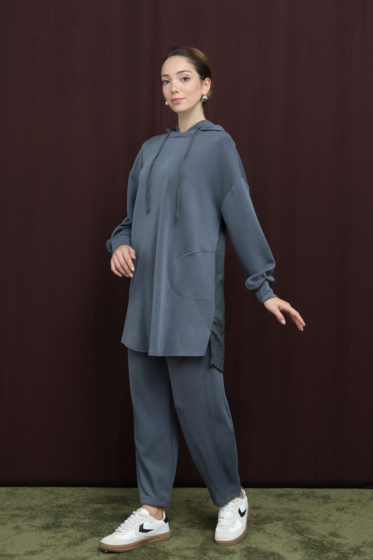 Grey Casual Sport Oversized Jogger Set - Brand: Puane - Women & Kids, Baby Clothes Wholesale - Globality Store