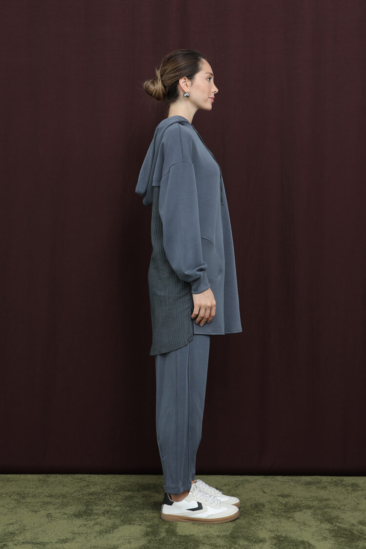 Grey Casual Sport Oversized Jogger Set