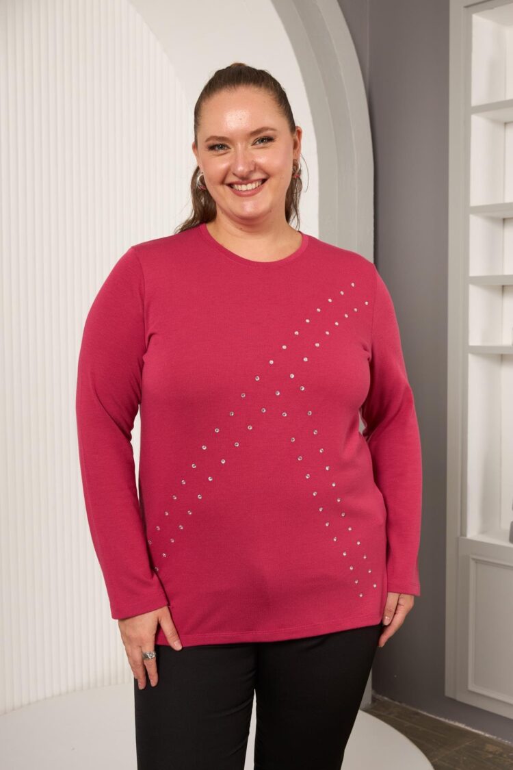 Fuchsia Plus Size Elegant Casual Blouse - Brand: RMG - Women & Kids, Baby Clothes Wholesale - Globality Store