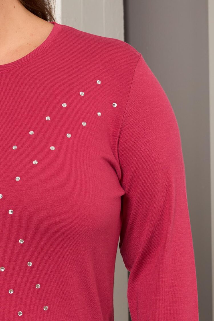 Fuchsia Plus Size Elegant Casual Blouse