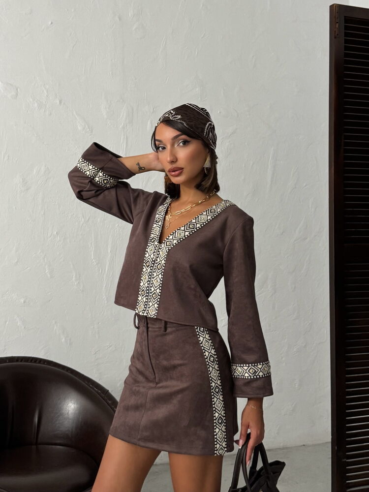 Boho V-Neck Blouse With Regular Sleeves