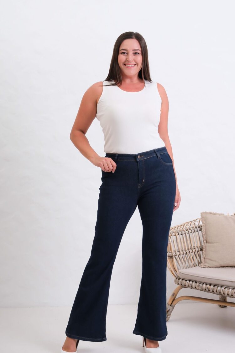 Casual Plus Size Mom Jeans With Flare Leg - Brand: LACARINO - Women & Kids, Baby Clothes Wholesale - Globality Store