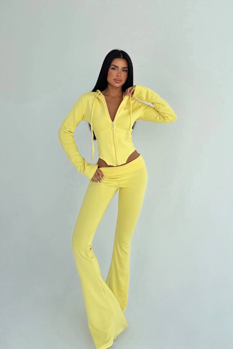Slim Fit Zip-Up Tracksuit With Hooded Neck - Brand: EYYO ATELIER - Women & Kids, Baby Clothes Wholesale - Globality Store