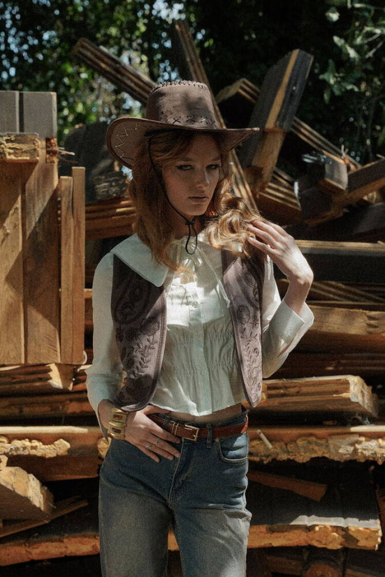 Floral Western Casual Vest