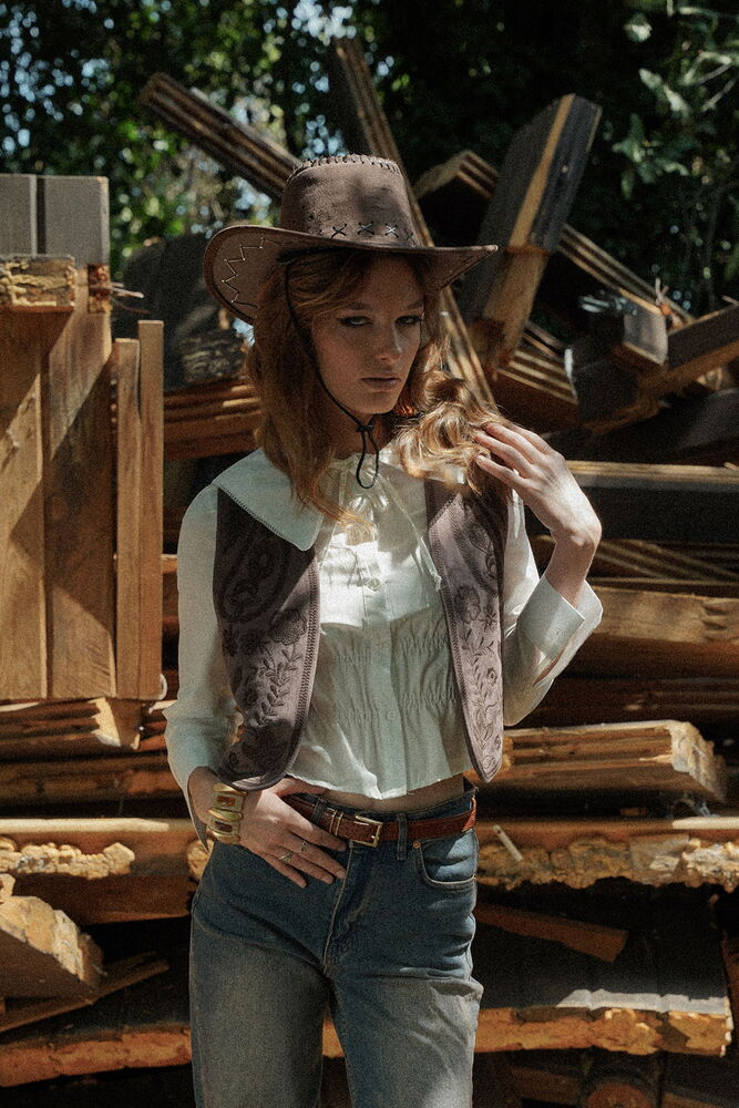 Floral Western Casual Vest