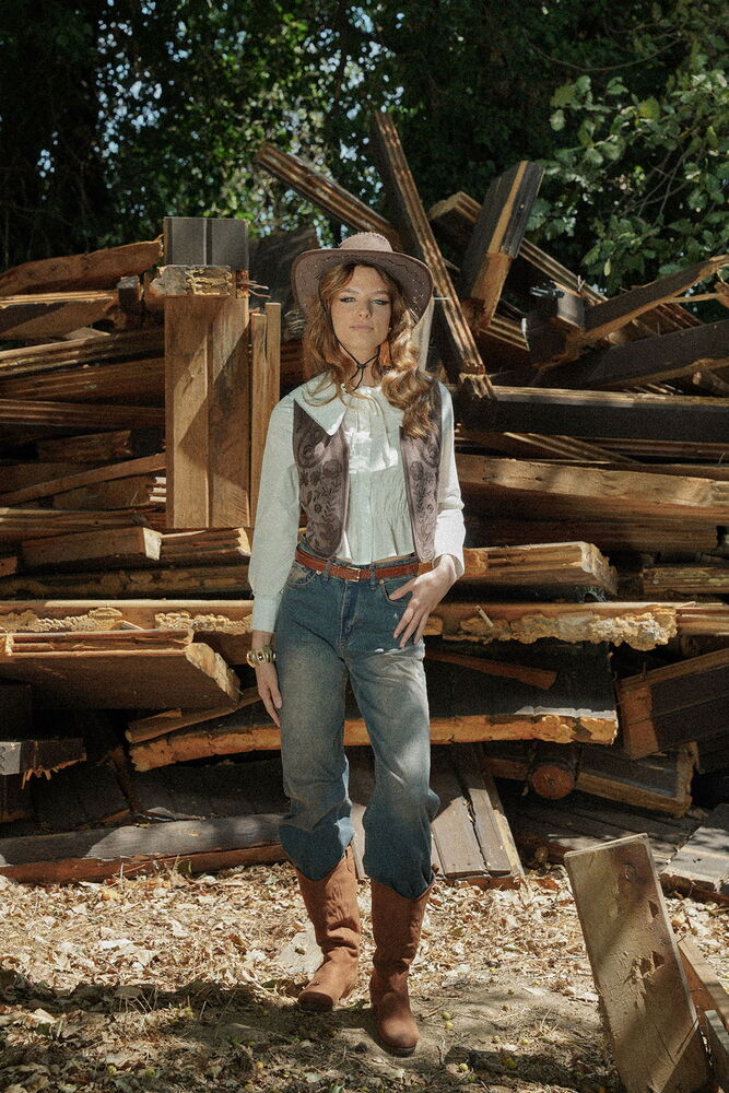 Floral Western Casual Vest