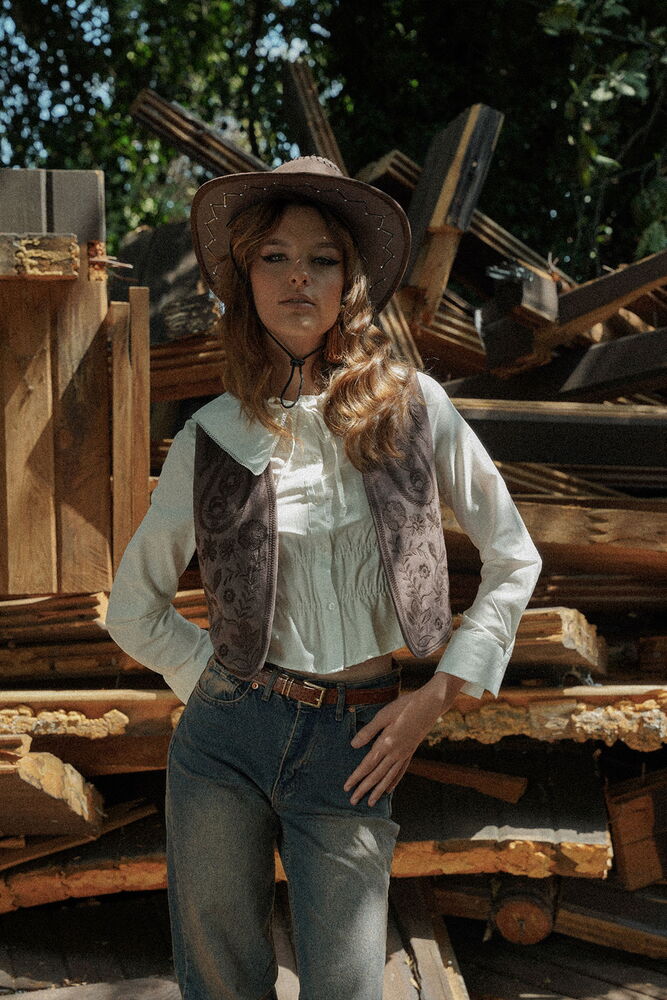 Floral Western Casual Vest