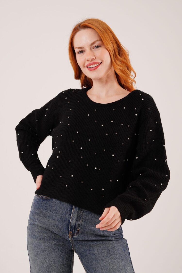 Sequined Casual Sweater - Brand: Lustrin - Women & Kids, Baby Clothes Wholesale - Globality Store