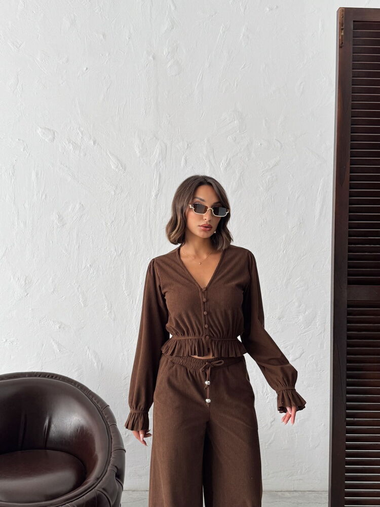 Casual Elegant Shirt With Ruffle Long Sleeves