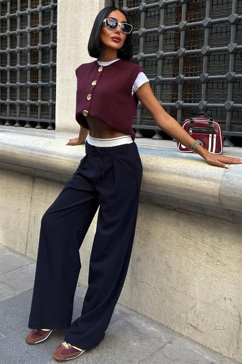 Palazzo Pants With Drawstring Closure