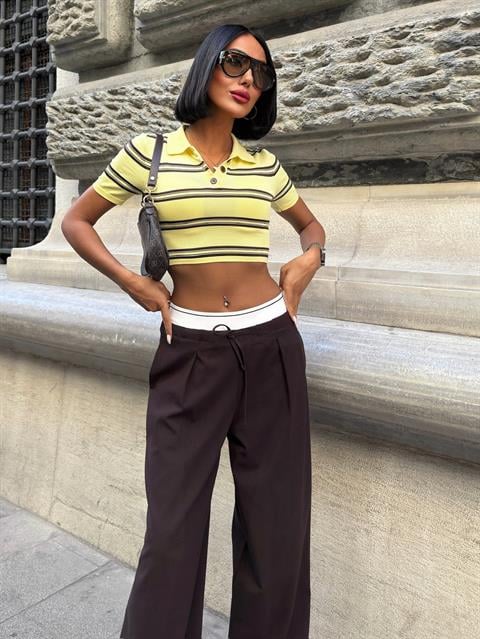 Palazzo Pants With Wide Leg And Drawstring
