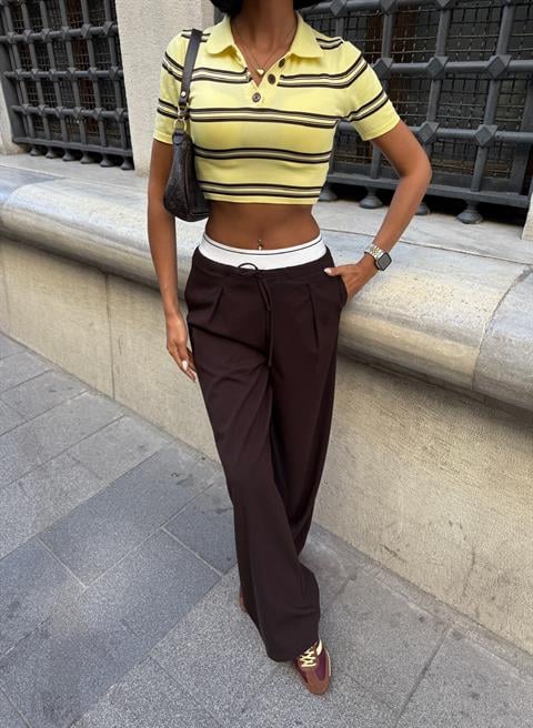 Palazzo Pants With Wide Leg And Drawstring