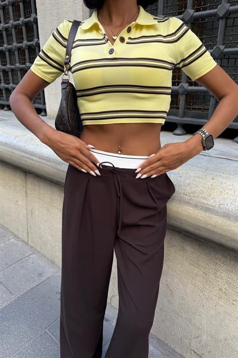 Palazzo Pants With Wide Leg And Drawstring