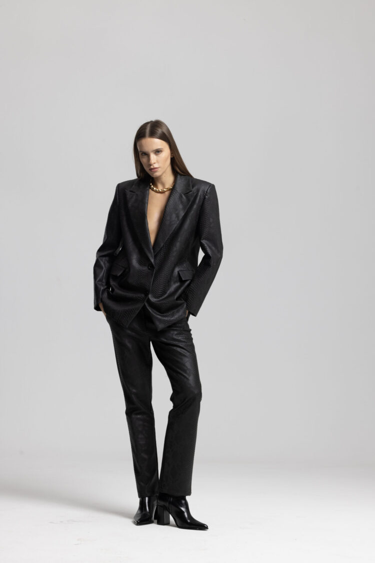 Black Elegant Single-Breasted Blazer Jacket - Brand: Cream Rouge - Women & Kids, Baby Clothes Wholesale - Globality Store